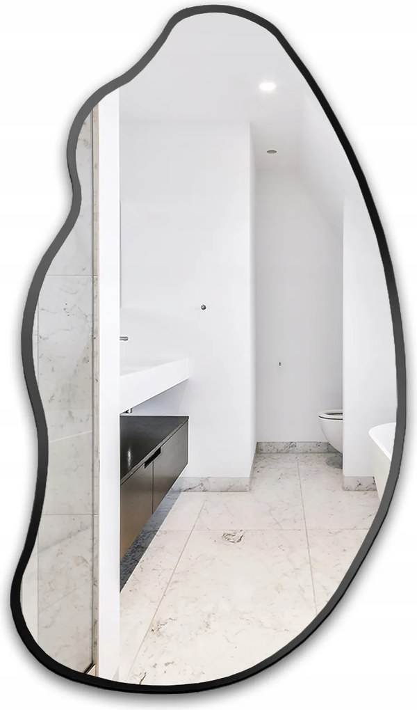 Topaz organikus tükör fekete Mdf keretben 100x175