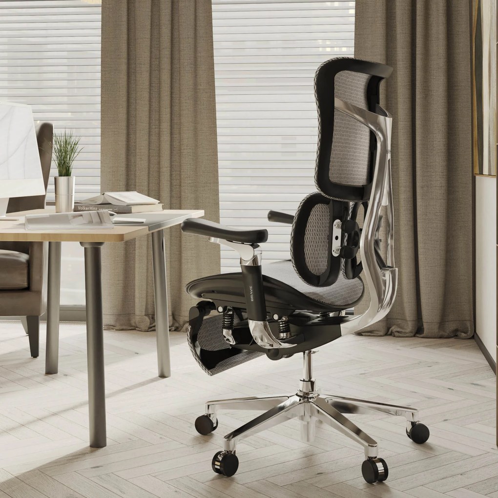 Prémium ergonomikus irodai szék lábtartóval fekete Premium Normal Size: Diablo V-Kinetic
