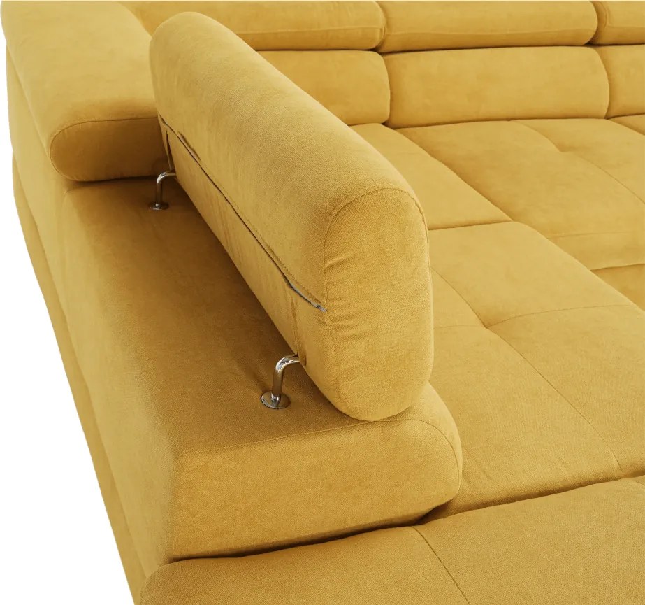 Sarokülőgarnitúra, mustár, balos, FABIA