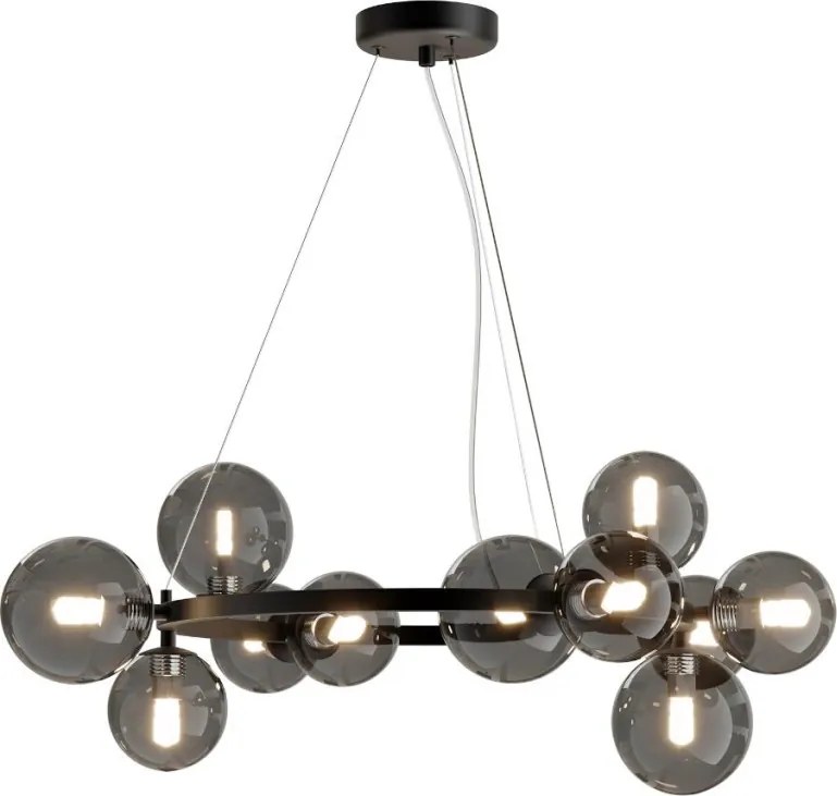 MAYTONI MOD545PL-11B DALLAS Modern Függesztett Lámpa Fekete, Füstös G9 IP20
