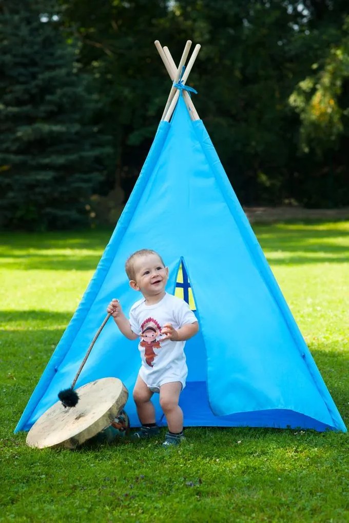 Gyermek indián sátor teepee PlayTo kék