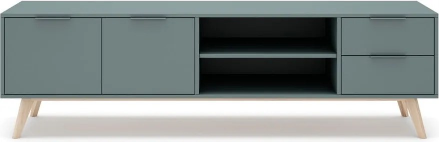 Szürkészöld TV-állvány 180x53x40 cm Pisco – Marckeric