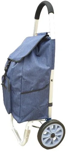 Signal kék aluvázas gurulós bevásárlótáska bevásárlókocsi