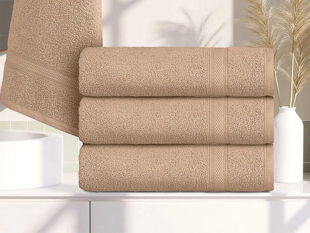 CLARYSSE ELEGANCE törölköző 70x140 cm homokszínű, 100% pamut