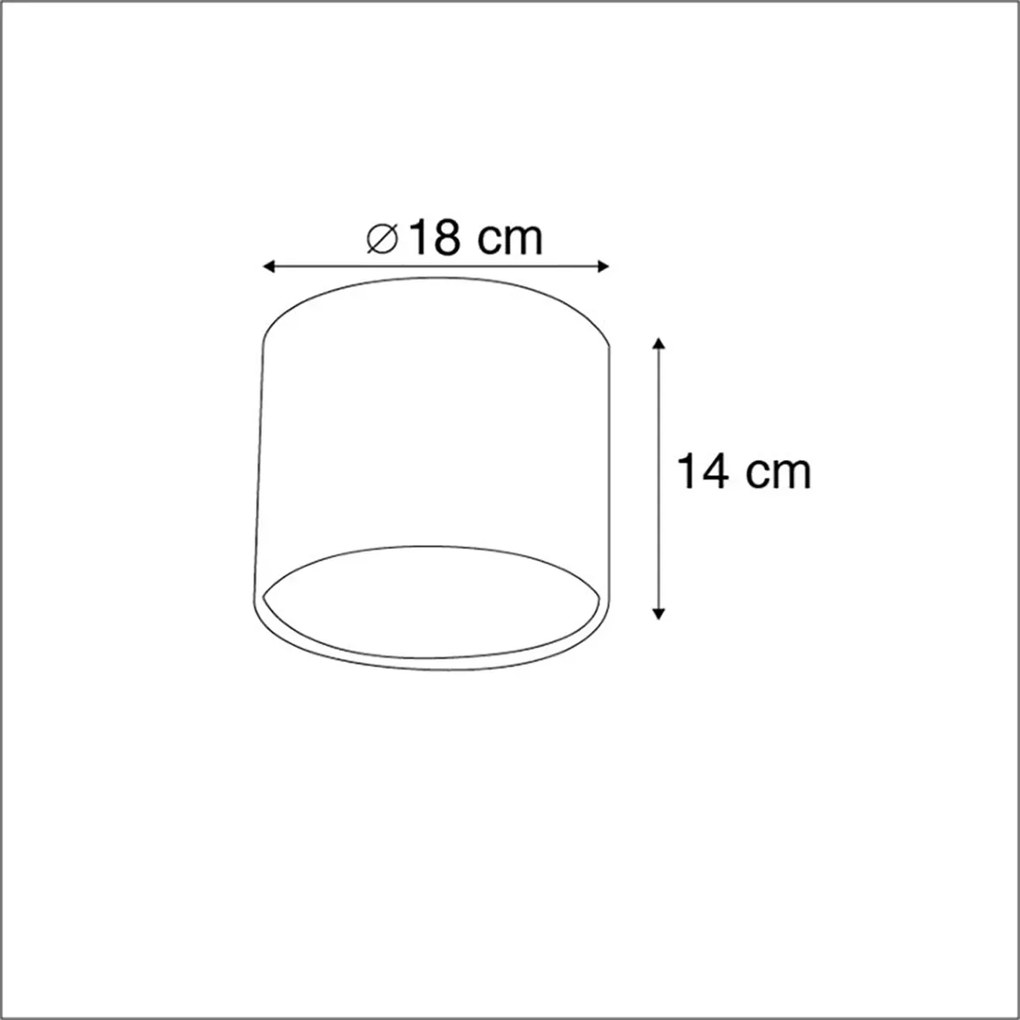 Szövet lámpabúra világosbarna 18/18/14