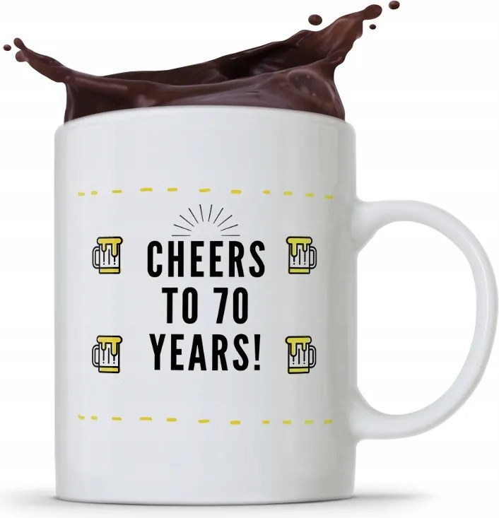 Bögre Tökéletes Ajándék Születésnapra 70 70-es 70-es évek fotónyomtatással