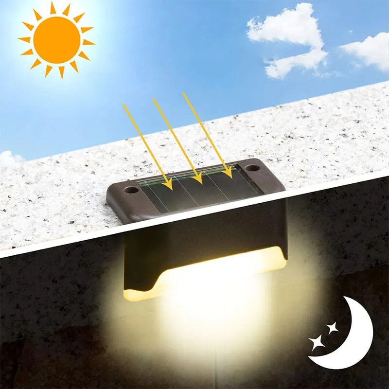 Pathignite napelemes kültéri lámpák 4 Darab Solar Stack Lámpa Korlát Lámpa Lépcső Lámpa