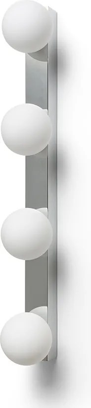 RENDL DOMINO IV nástěnná chrom/opálové sklo 230V LED G9 4x6W IP44