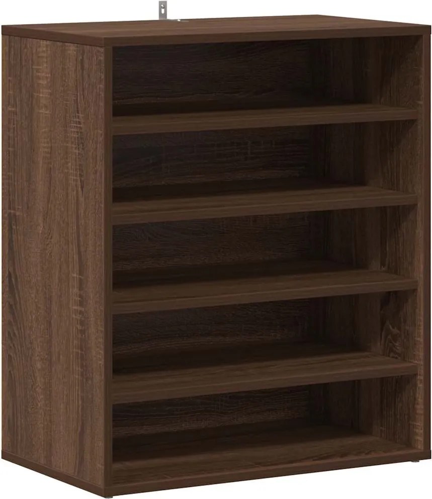 vidaXL barna tölgyszínű szerelt fa cipősszekrény 60 x 35 x 70 cm