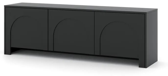 Suport TV ARCO 3D în negru. Lățime: 150 cm.