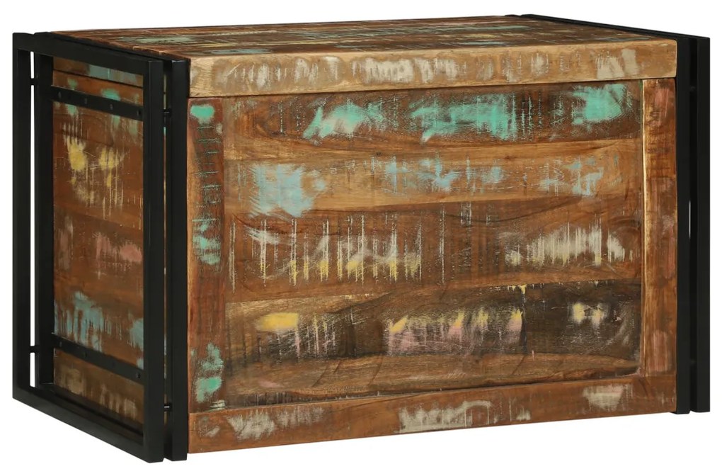 Tarka Tárolódoboz 80 x 50 x 50 cm - Tömör újrahasznosított fa