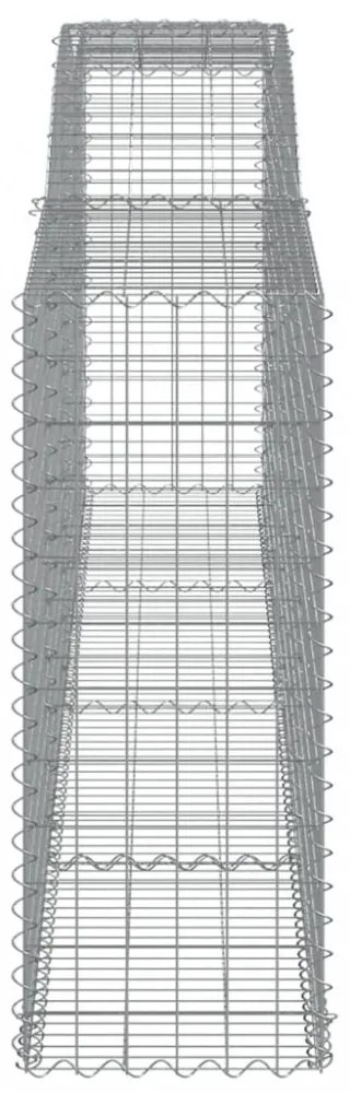 7 db íves horganyzott vas gabion kosár 400x50x120/140 cm