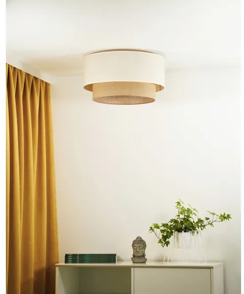 Duolla - Mennyezeti lámpa BOHO 1xE27/15W/230V á. 45 cm bézs/barna