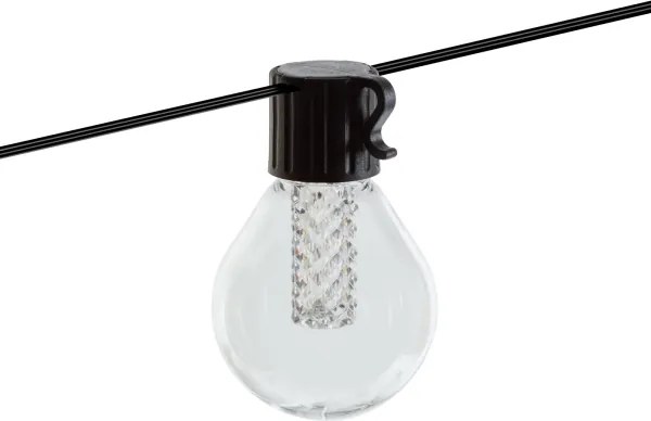 LED Dimmelhető napelemes fényfüzér 15xLED/1,5W/3,7/5V 2200 mAh 9 m IP65 fekete + távirányító