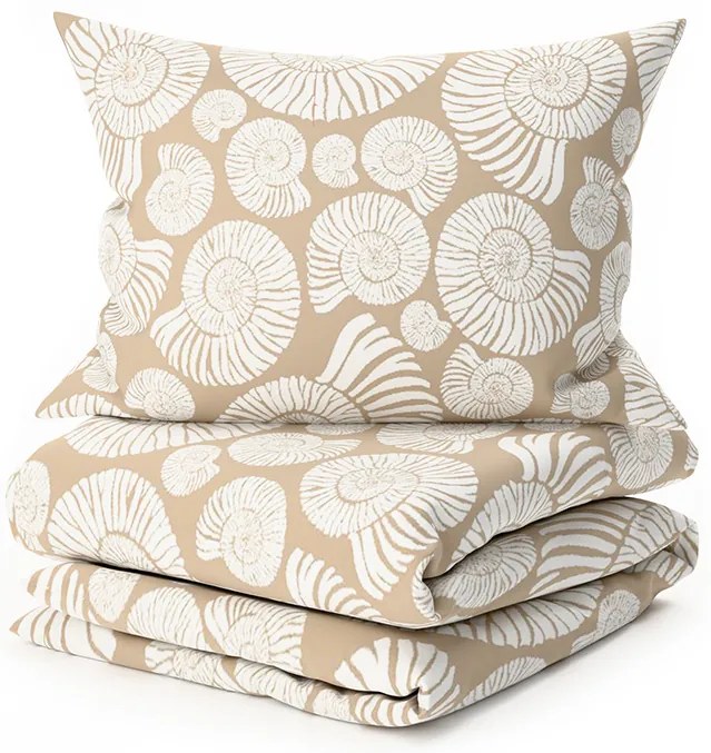 Mikroszálas ágyneműhuzat SNAIL SHELL barna Ágyneműhuzat mérete: 2 db 70 x 90 cm | 200 x 220 cm