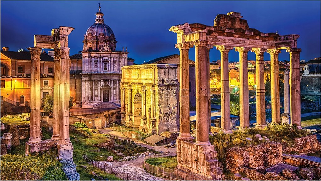 Forum Romanum fotótapéta Róma romjainak éjszakája vinil 254x184 +ragasztó