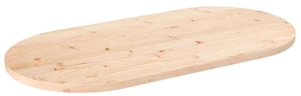 tömör fenyőfa ovális asztallap 110x55x2,5 cm