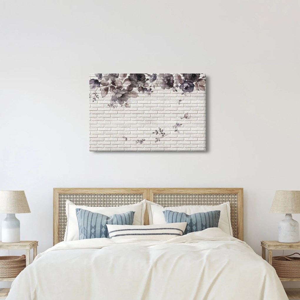 A fal egy képe és a csokor (90x60 cm)