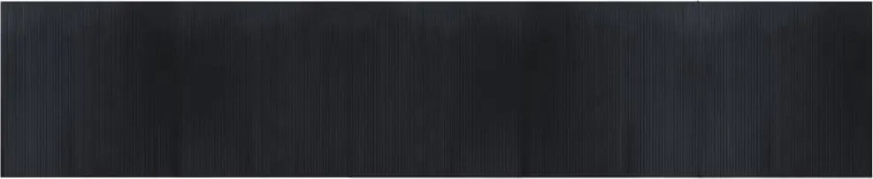 vidaXL négyszögletű fekete bambusz szőnyeg 100 x 500 cm