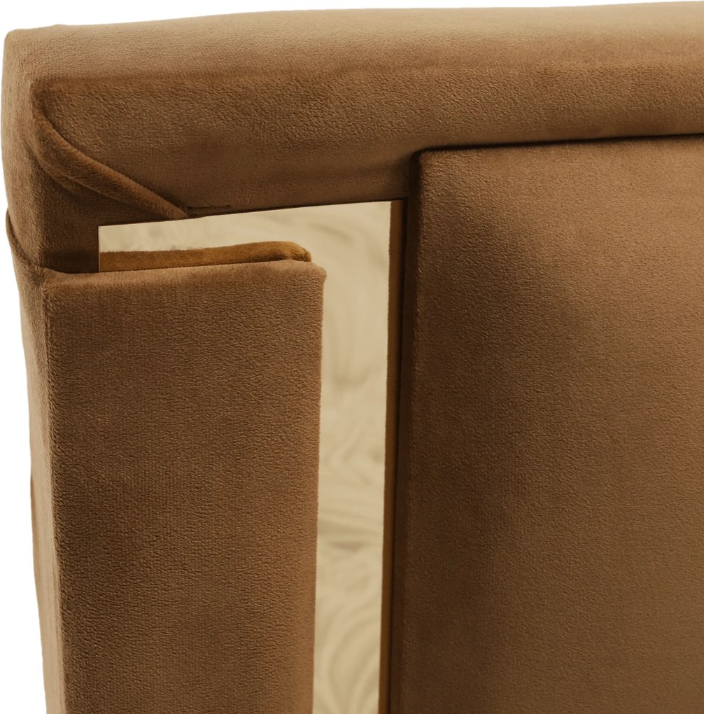 Boxspring ágy 160x200, világosbarna, GOLDBIA