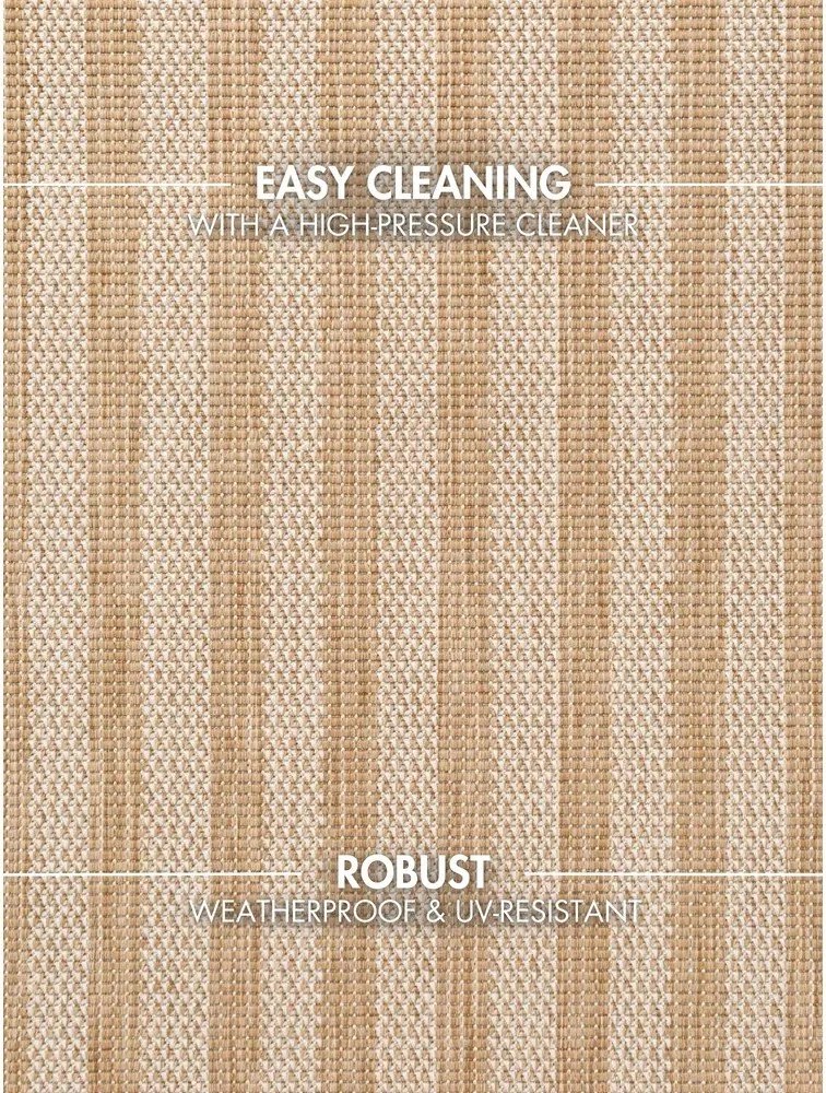 Krémszínű-natúr színű kültéri-beltéri szőnyeg 160x230 cm Haringey Linley – Ted Baker