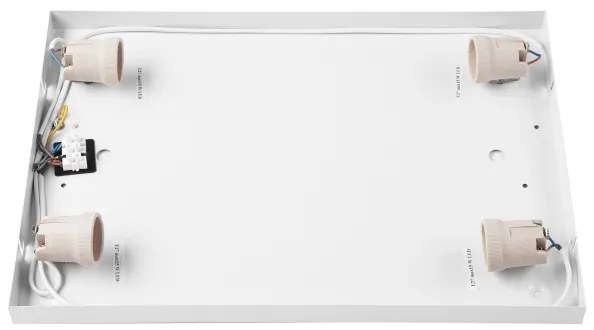 Mennyezeti lámpa NATURAL SQUARE 4xE27/15W/230V 45x45 cm fenyő