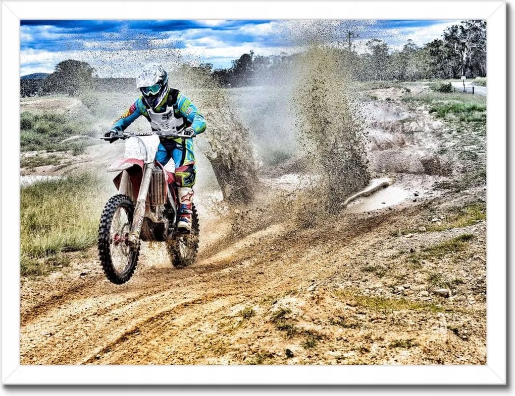 Poszterek keretben 40x30 Motocross vertikális