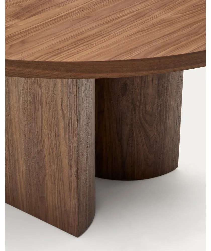 Kerek étkezőasztal diófa dekoros asztallappal ø 150 cm Nealy – Kave Home