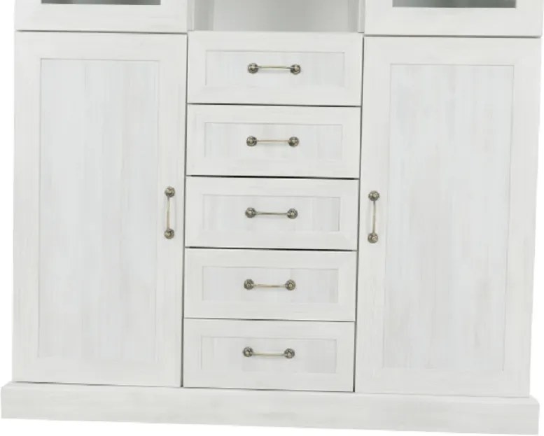 vitrines szekrény, északi sosna/vadtölgy, ROYAL W2D