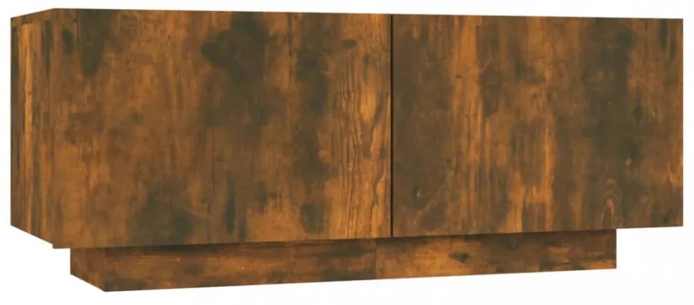 füstös tölgy színű szerelt fa TV-szekrény 100 x 35 x 40 cm