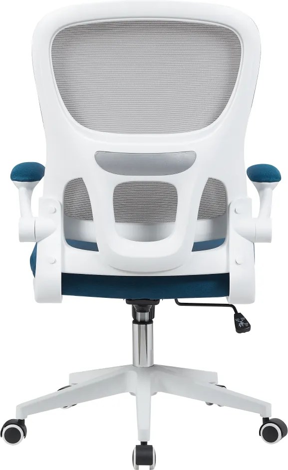 Irodai szék, barna/petrolkék/fehér, RAMIRO