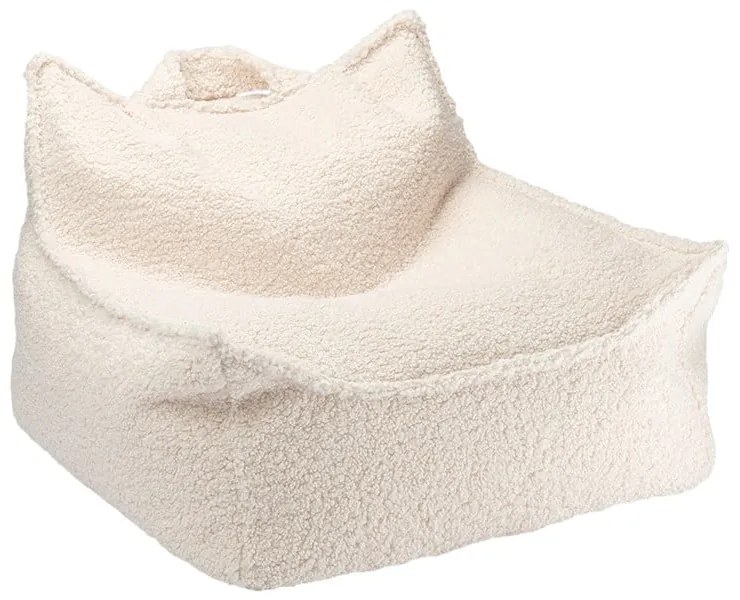 Krémszínű buklé gyerek babzsákfotel Chair – Wigiwama