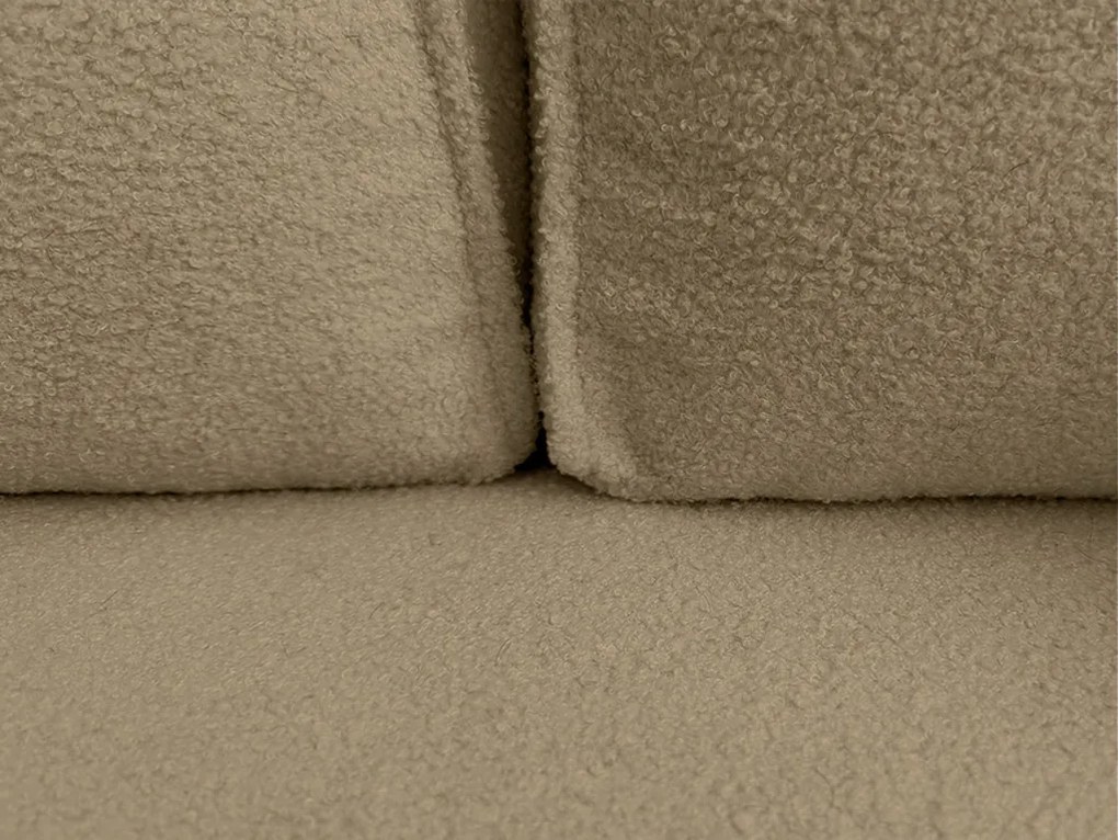 SMART BOUCLE L alakú kihúzható, megfordítható sarokkanapé 232x143 cm, sötétbézs