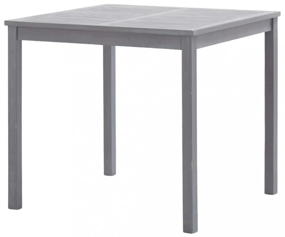 szürke tömör akácfa kerti asztal 80 x 80 x 74 cm