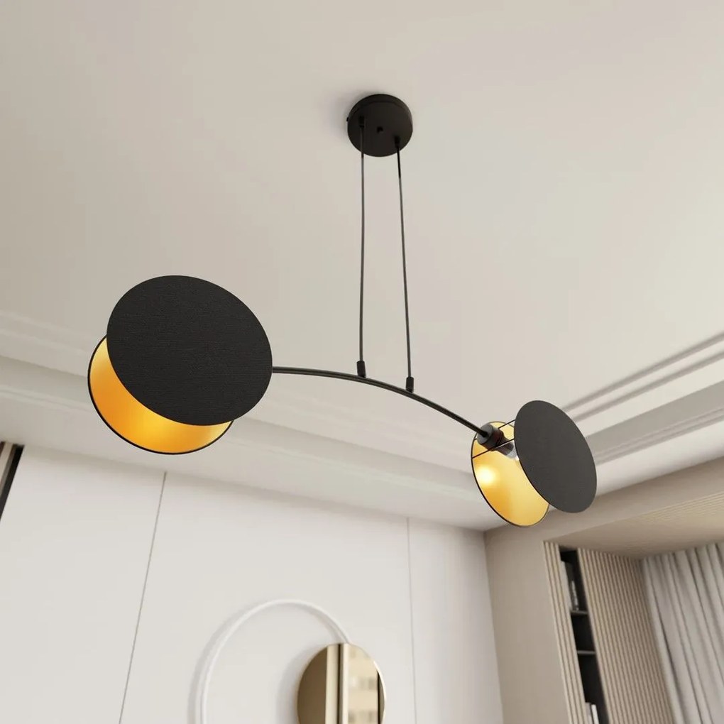 Emibig modern függeszték motif fekete arany emi1325/2