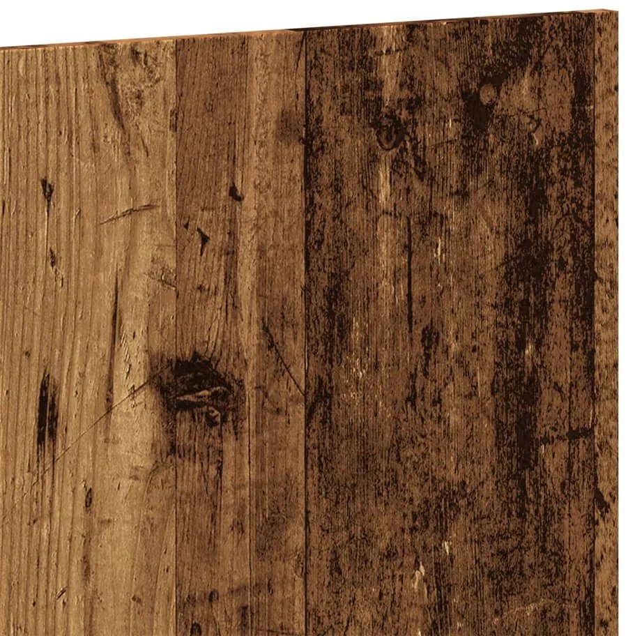 antik fa színű szerelt fa ágyfejtámla 160x1,5x80 cm