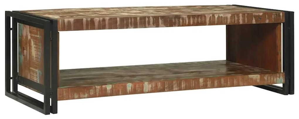 Dohányzóasztal Barna 120 x 50 x 38 cm tömör újrahasznosított fa