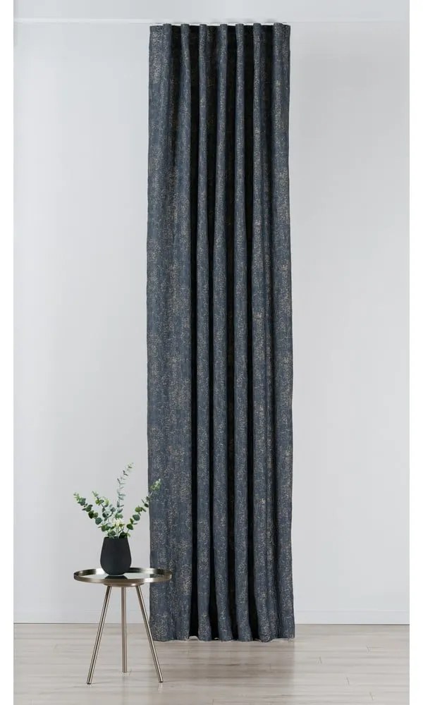 Sötétkék-szürke függöny 135x280 cm Wayland – Mendola Fabrics