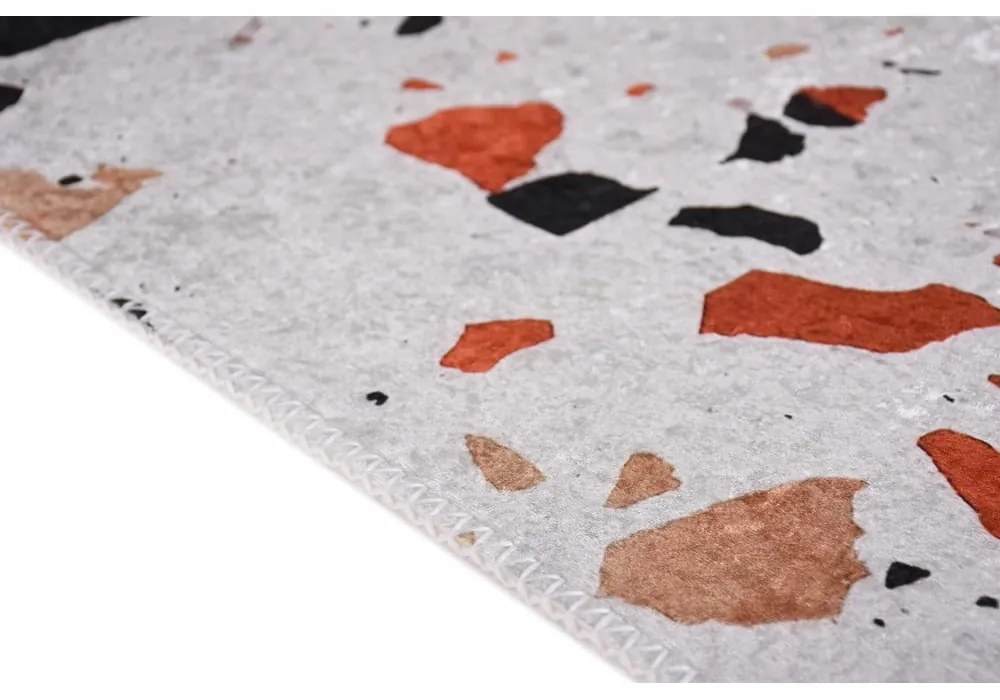 Narancssárga-elefántcsont színű mosható futószőnyeg 80x200 cm Italian Stone – Vitaus