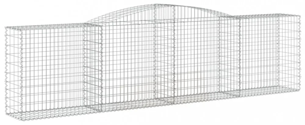 8 db íves horganyzott vas gabion kosár 400x50x100/120 cm