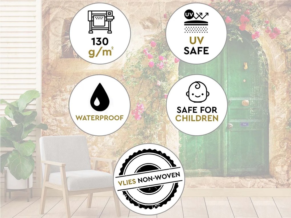 Gario Fotótapéta Zöld nagy ajtó Anyag: Vlies, Méret: 250 x 175 cm