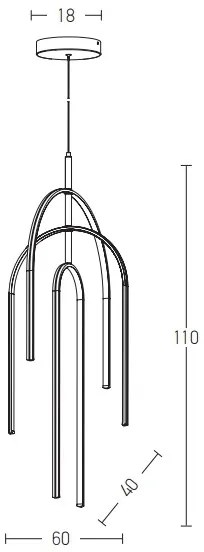 Zambelis 1931 - LED Dimmelhető csillár zsinóron LED/80W/230V arany