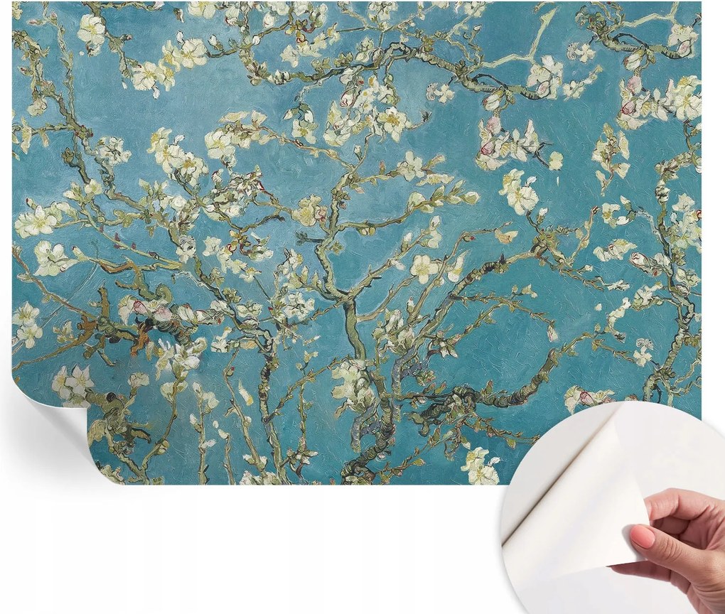 Mosható öntapadós fotótapéta étkezőbe Virágzó ágak 208x146 cm