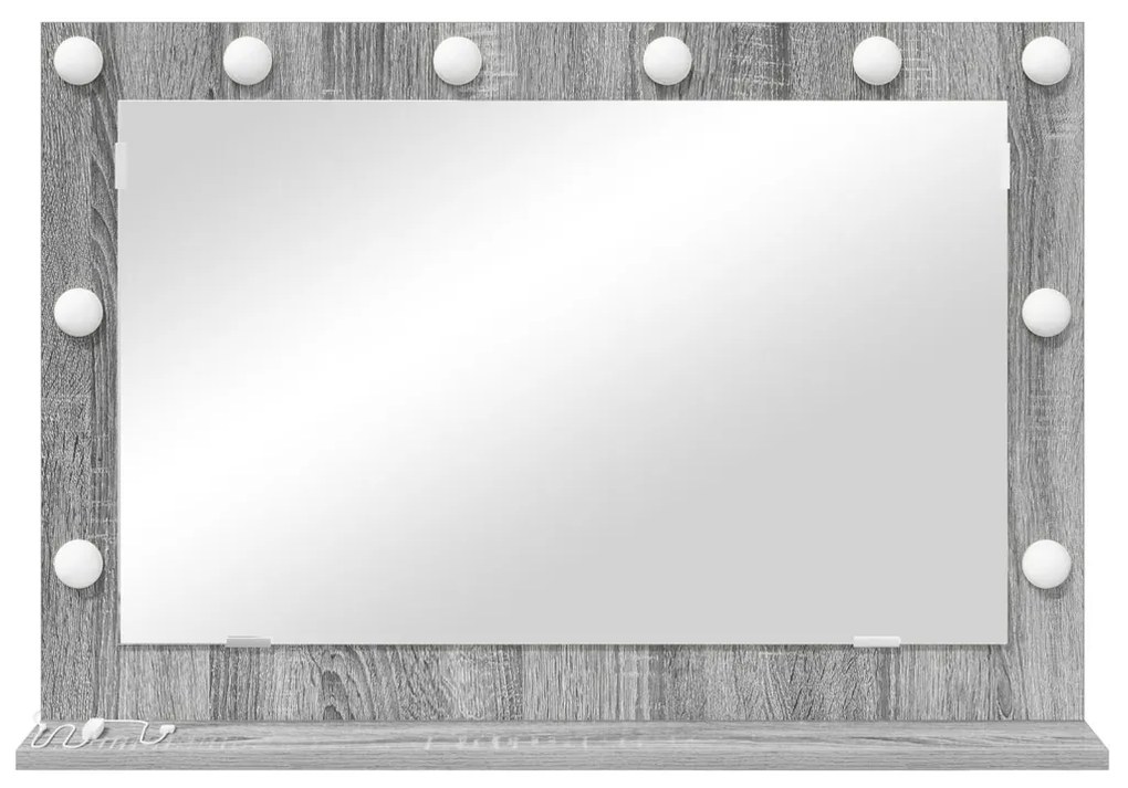 Pipere Tükör Szürke Sonoma Részecske lemez 80 x 55 x 18 cm