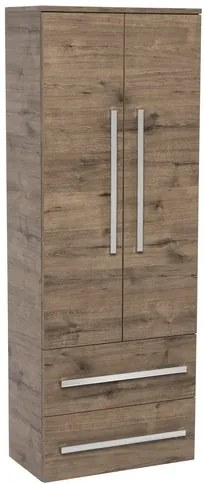 Fürdőszobaszekrény magas SATCube Way 60x163x33 cm tölgyfa wellington CUBE3CHV60DW
