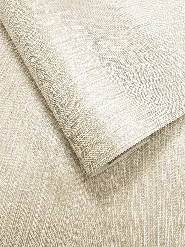 Holden Decor Essence Kilim krém csíkos fémhatású vlies tapéta – 66271