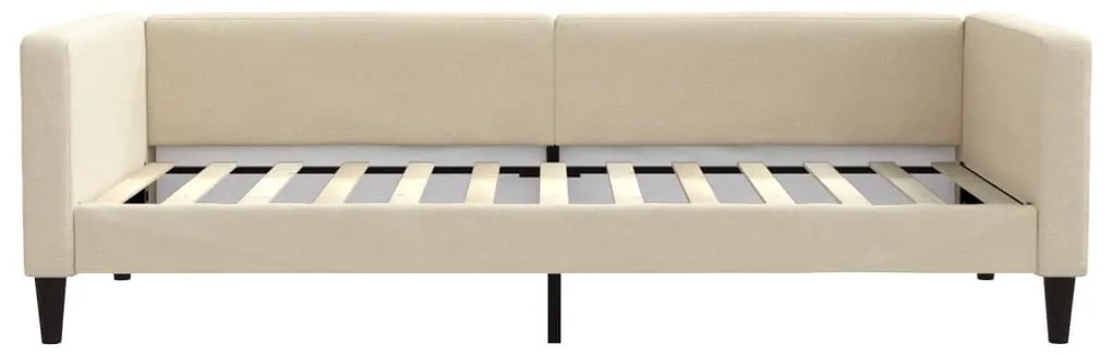 krémszínű kihúzható szövet heverő 100x200 cm