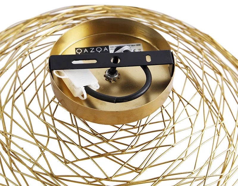 Keleti mennyezeti lámpa arany 40 cm - Glan