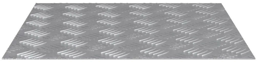 Rácsos lemezek 4 pcs Ezüst 50 x 50 cm Alumínium