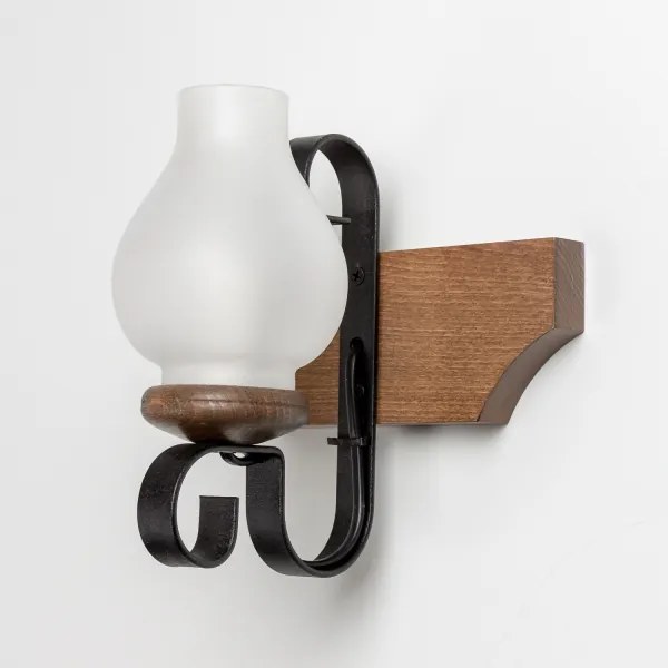 Brilagi - Fali lámpa QUEEN 1xE14/40W/230V bükkfa/dió